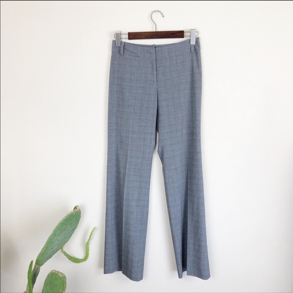 Elevenses Anthro Gray Plaid Wide legs Dress pants